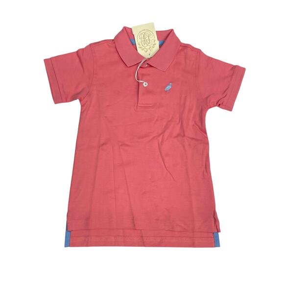 NWT TBBC Size 12 Prim & Proper Polo in Parrot Bay Coral - Picture 1 of 2